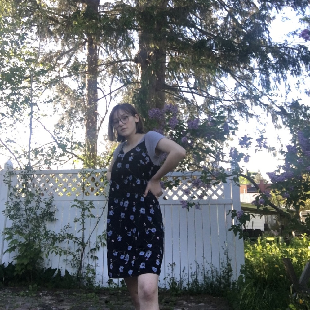 Vintage floral slip dress
